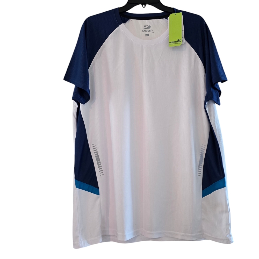 Lc Waikiki White and Blue Athletic T-Shirt, size XXL - Picture 2 of 7